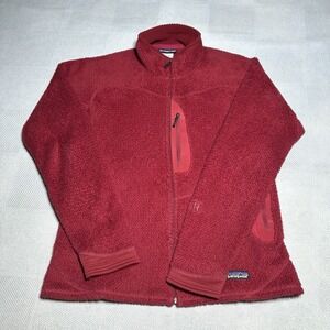 Patagonia R2 Jacket Womens Large Red Fleece Polartec Thermal Pro Outdoor Hiking‎